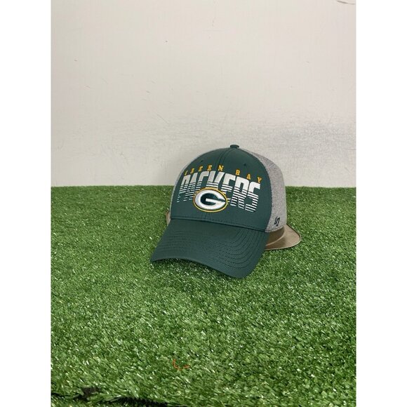 Green Bay Packers hat cap fitted one size OSFA gray green '47 lightweight mens - Picture 3 of 9